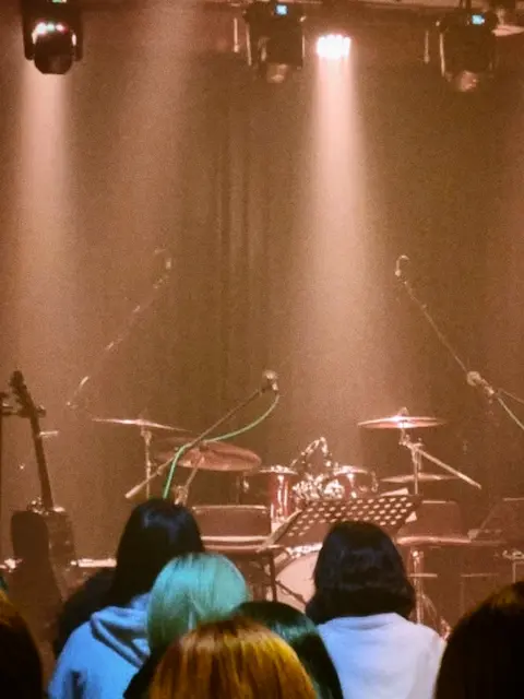 Empty stage set for live indie performance