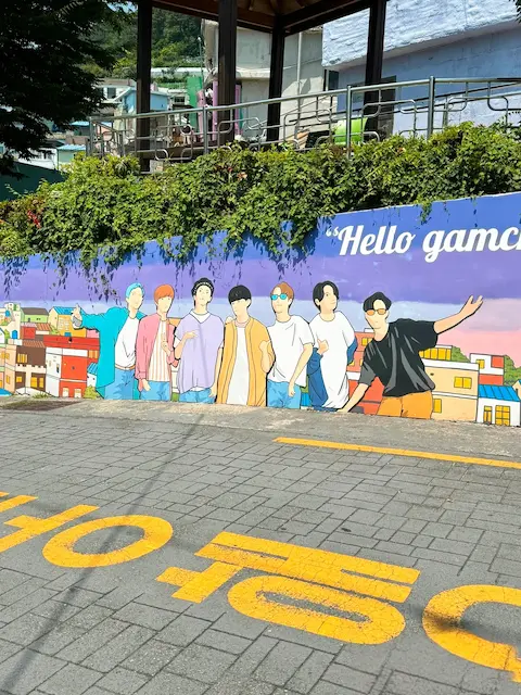 BTS mural at Gamcheon Culture Village
