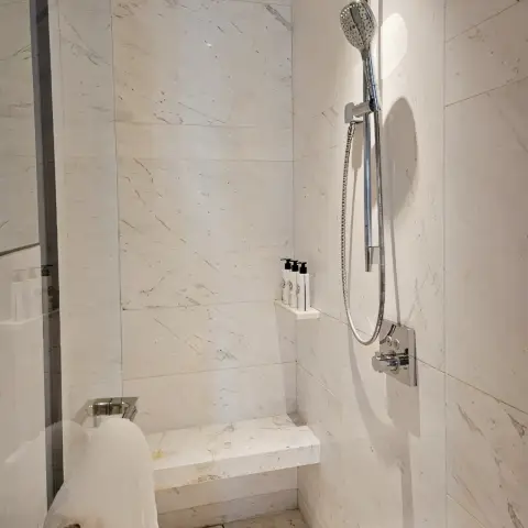 Four Seasons Seoul Review marble rain shower and bath products