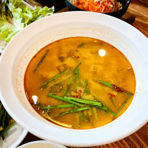 Rich eel soup served as part of the A-Set meal