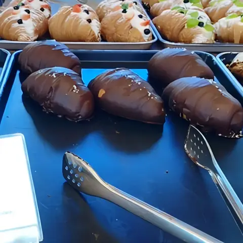 Cafe onion anguk menu features chocolate-covered salt bread for a sweet-savory bite