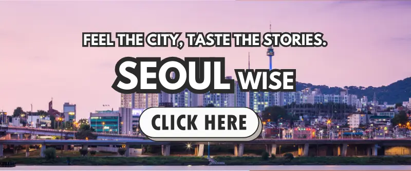seoul travel blog title image with namsan tower at dusk
