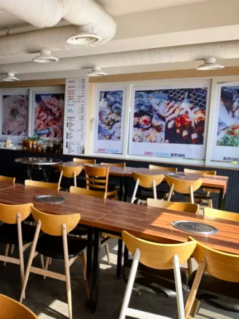 Wall menu and seating in Haerim-ine
