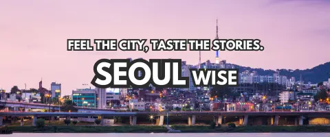 seoul travel blog title image with namsan tower at dusk