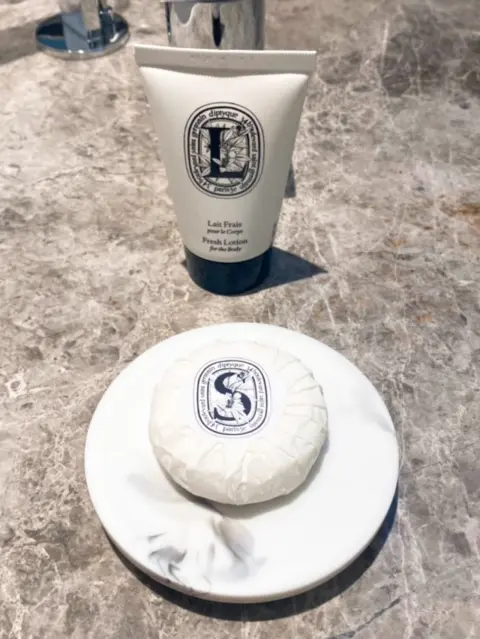 Diptyque amenities at Signiel Busan including soap and lotion