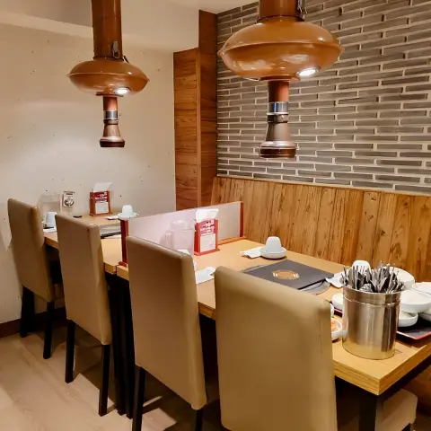 Private seating area inside Wangbijib Myeongdong BBQ
