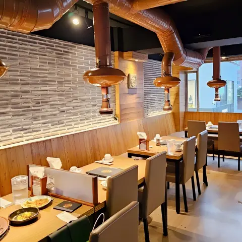 Interior view of Wangbijib Myeongdong BBQ restaurant