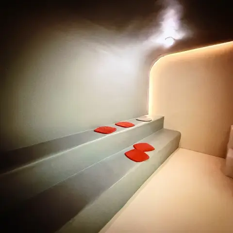 Steam sauna room at Club D Oasis Busan jjimjilbang